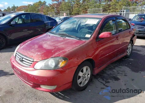 2003 Toyota Corolla S z USA, uszkodzony, nr VIN 2T1BR32E83C069862